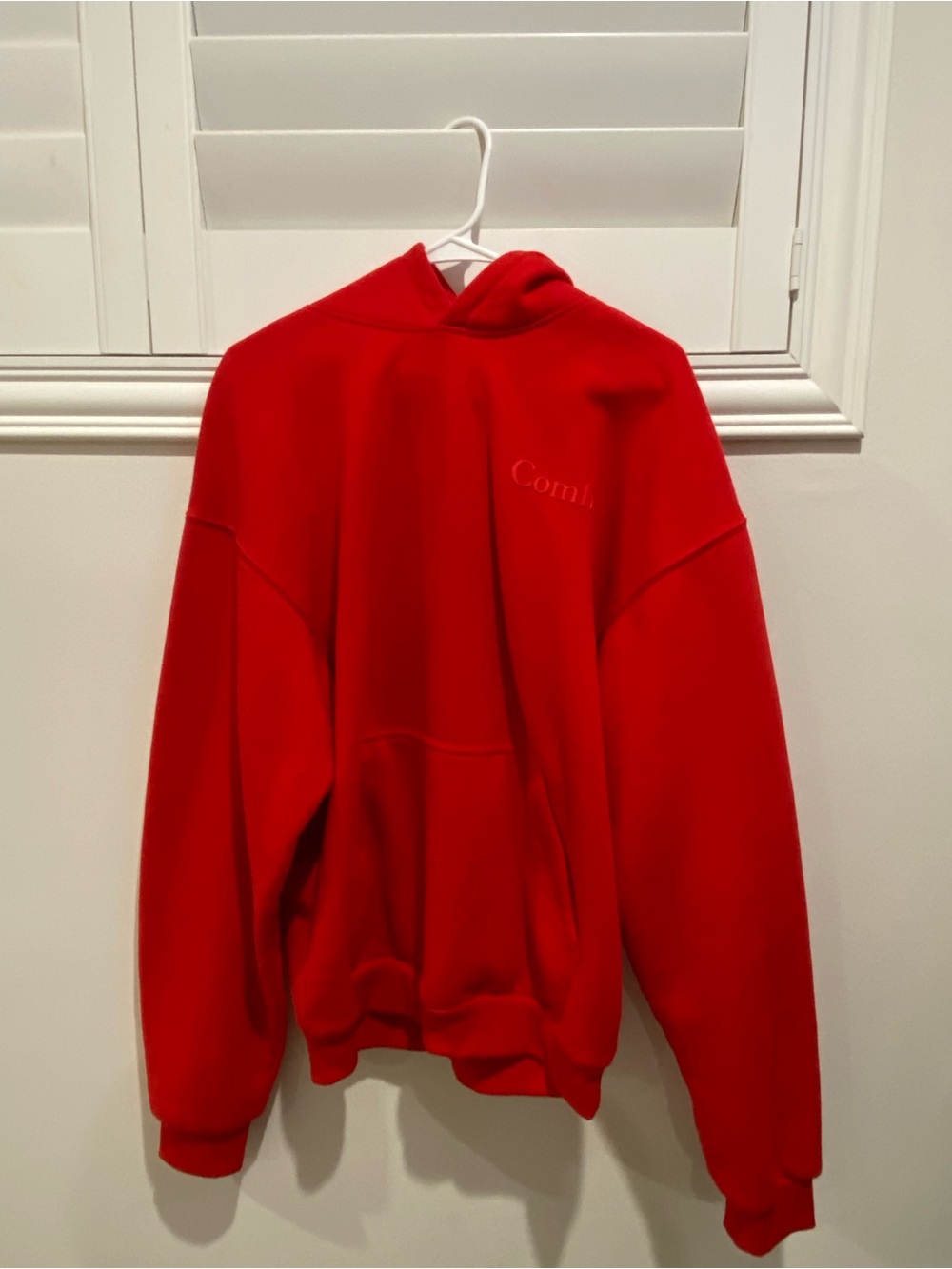 Bright Red unisex Crewneck Hoodie Sweater